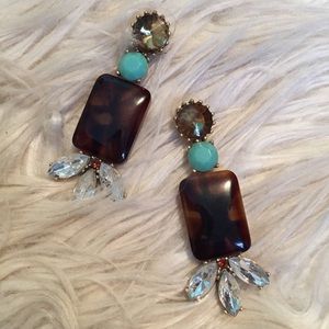 J. Crew Tortoise Shell Statement Earrings